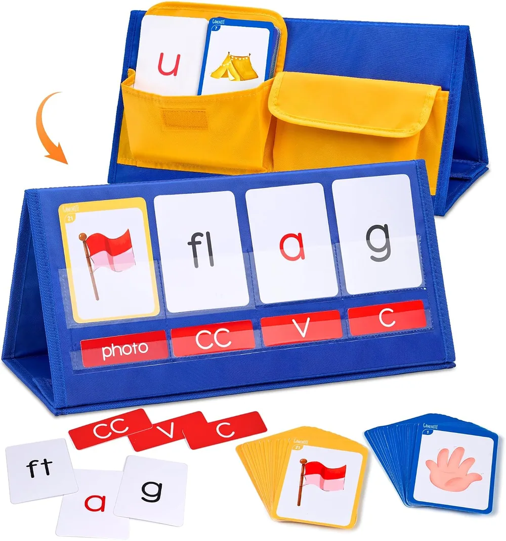 Gamenote CVCC & CCVC Word Builder Pocket Chart